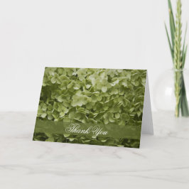 Grüner Annabelle Hydrangea danken Ihnen Dankeskarte