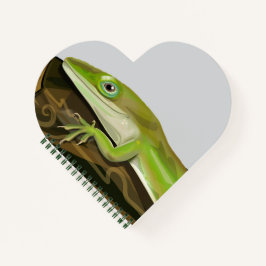 Grüner Anolen-Echse Notizblock