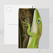 Grüner Anolen Postkarte (Vorne/Hinten)