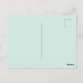 Grüner Anolis mit Fuchsien Postkarte (Rückseite)