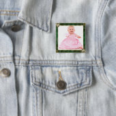 Grüner antiker Rahmen hinzufügen Ihr Foto hier Button (Beispiel)