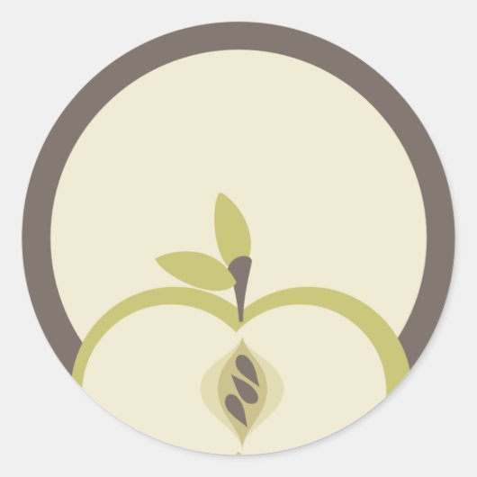 grüner Apfel aus meinem Kochgeschenkaufkleber Runder Aufkleber (Vorderseite)