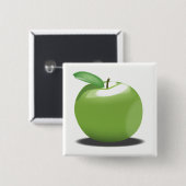 Grüner Apfel Button (Vorne & Hinten)