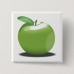 Grüner Apfel Button