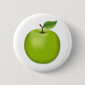 Grüner Apfel Button (Vorderseite)