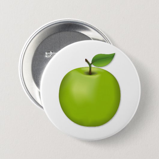 Grüner Apfel Button (Vorne & Hinten)