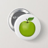 Grüner Apfel Button (Vorne & Hinten)