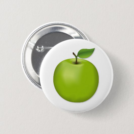 Grüner Apfel Button (Vorne & Hinten)