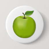 Grüner Apfel Button (Vorderseite)