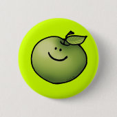 Grüner Apfel Button (Vorderseite)