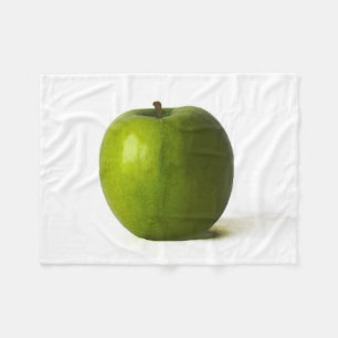 Grüner Apfel Fleecedecke