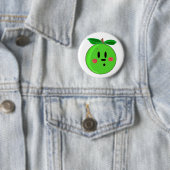 Grüner Apfel Gesicht Button (Beispiel)
