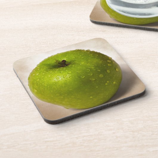 Grüner Apfel Getränkeuntersetzer (Linke Seite)