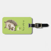 Grüner Apfel Igel Gepäckanhänger (Vorderseite horizontal)