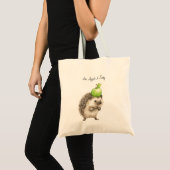 Grüner Apfel Igel Tragetasche (Vorderseite (Produkt))