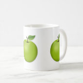 Grüner Apfel Kaffeetasse (VorderseiteRechts)