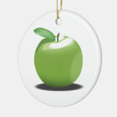 Grüner Apfel Keramik Ornament (Links)