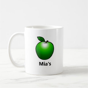Grüner Apfel Klassischer Becher Kaffeetasse