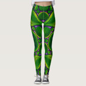 Grüner Apfel Leggings (Vorderseite)