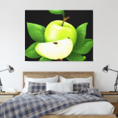 Grüner Apfel Leinwanddruck (Insitu (Schlafzimmer))