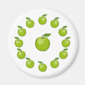 Grüner Apfel Magnet (Vorne)