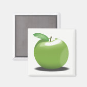 Grüner Apfel Magnet (Vorderseite/Rückseite)
