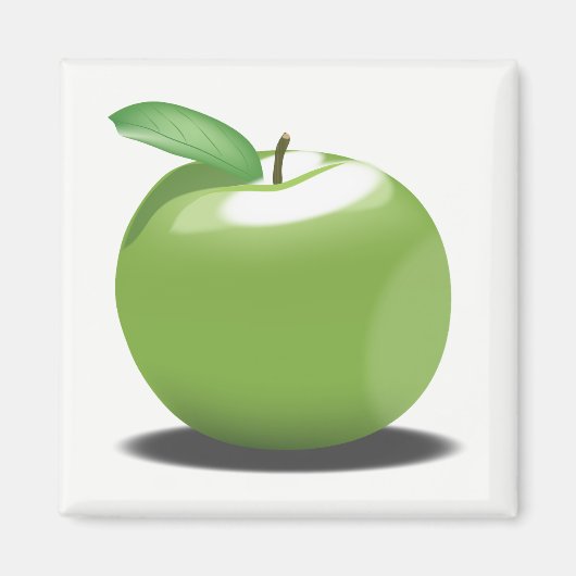 Grüner Apfel Magnet (Vorne)