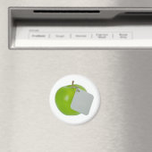 Grüner Apfel mit Metallmarke Magnet (In Situ (Geschirrspüler))