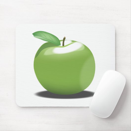 Grüner Apfel Mousepad (Mit Mouse)