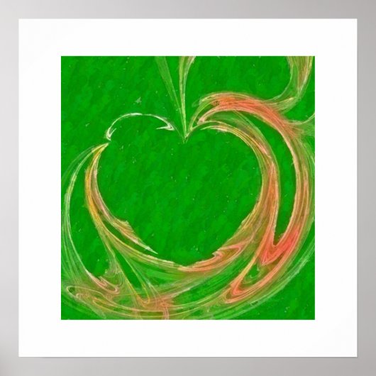 Grüner Apfel Poster (Vorne)