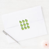 Grüner Apfel Quadratischer Aufkleber (Umschlag)