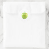 Grüner Apfel Runder Aufkleber (Tasche)
