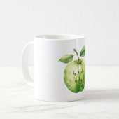 Grüner Apfel Tag Schmetterling Kaffeetasse (Vorderseite Links)