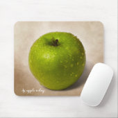 Grüner Apfel und ein benutzerdefinierter Text Mousepad (Mit Mouse)