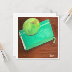 Grüner Apfel und Journal Karte