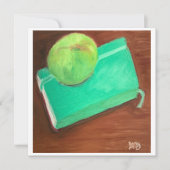 Grüner Apfel und Journal Karte (Vorderseite)