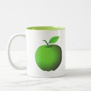 Grüner Apfel Zweifarbige Tasse