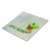 Grüner Apfelkern Fliese (Seite)