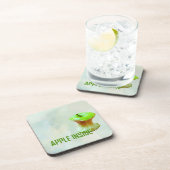 Grüner Apfelkern Getränkeuntersetzer (Rechte Seite)