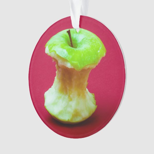 Grüner Apfelkern Ornament (Vorderseite)