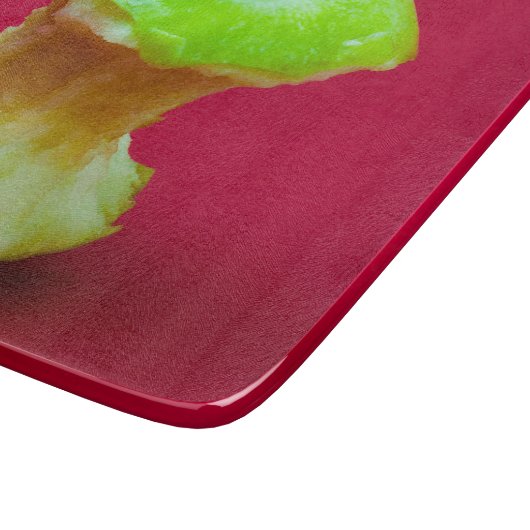 Grüner Apfelkern Schneidebrett (Ecke)