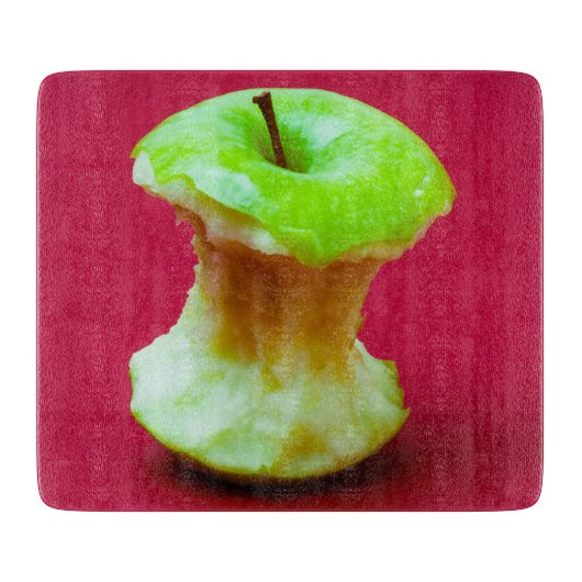 Grüner Apfelkern Schneidebrett (Vorderseite)
