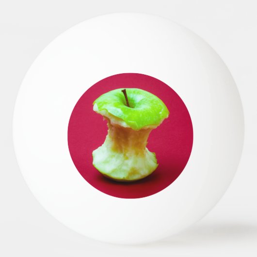 Grüner Apfelkern Tischtennisball (Rückseite)