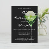 Grüner Apfelsincocktail mit einer Apfelscheibe Einladung (Stehend Vorderseite)