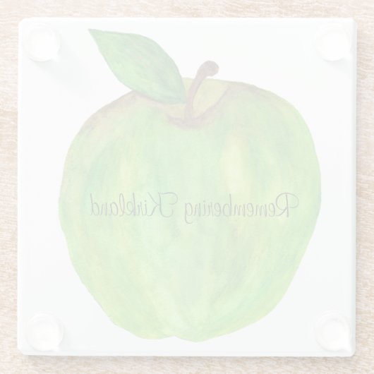 Grüner Apfelwein-Untersetzer Glasuntersetzer (Rückseite)