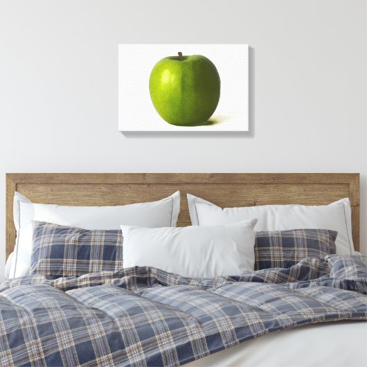 Grüner Apple 16,50x11 (41,25x27,5cm) waccna Leinwanddruck (Insitu (Schlafzimmer))