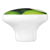 Grüner Apple-Küchenschrank-oder -fach-Griff-Zug Keramikknauf (Seitenansicht)