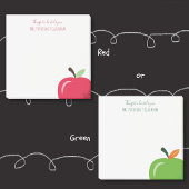 Grüner Apple Moderner Lehrer Kleine Post-It-Notes Post-it Klebezettel