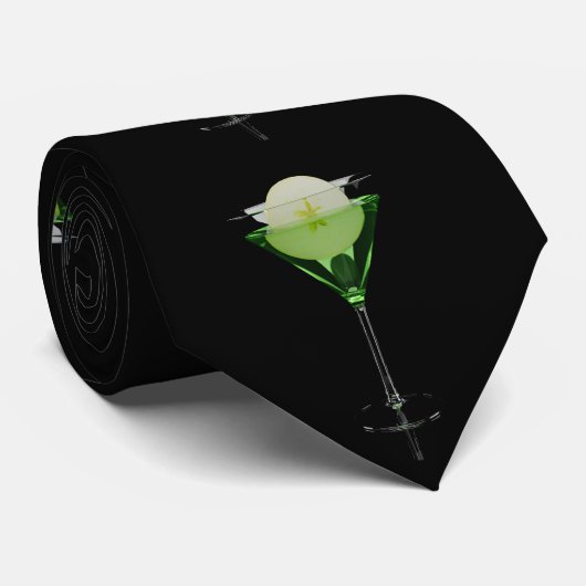 Grüner Appletini-Cocktail Krawatte (Gerollt)