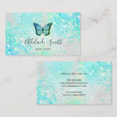 grüner Aquabobutterfisch, simulierter, grobkörnige Visitenkarte (Vorne/Hinten)